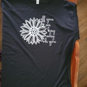 Black sunflower shirt